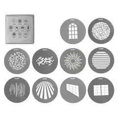 Nanlite GOBO Set 1 for PJ-BM 10 m&#248;nster-plater for Projector