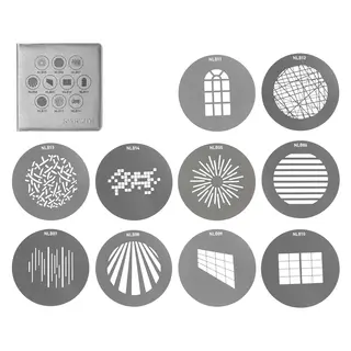 Nanlite GOBO Set 1 for PJ-BM 10 m&#248;nster-plater for Projector
