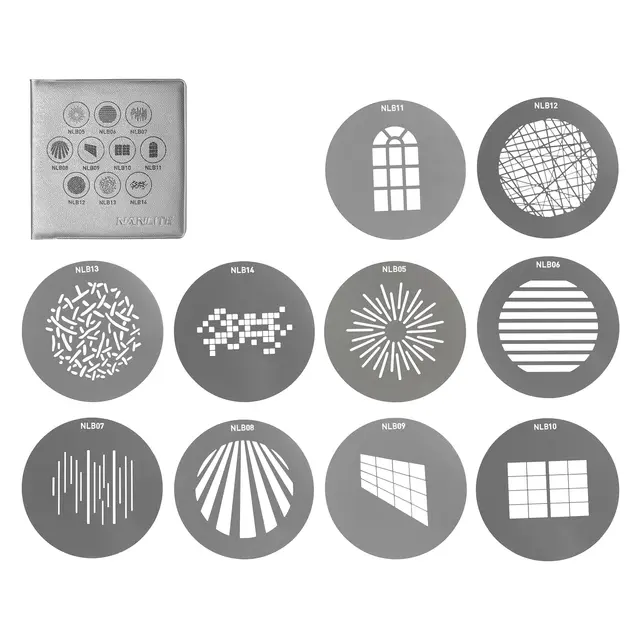 Nanlite GOBO Set 1 for PJ-BM 10 mønster-plater for Projector 