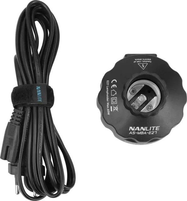 Nanlite E27 Magnetic Base Adapter Lampefot m/støm for PavoBulb 10C 