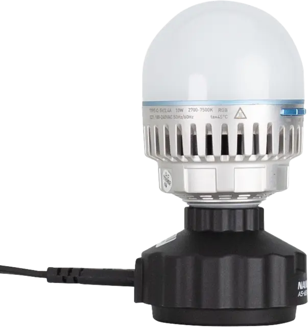 Nanlite E27 Magnetic Base Adapter Lampefot m/støm for PavoBulb 10C 