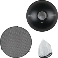 Nanlite Beauty Dish Reflector 40cm Metallreflektor m/grid  Bowens Mount