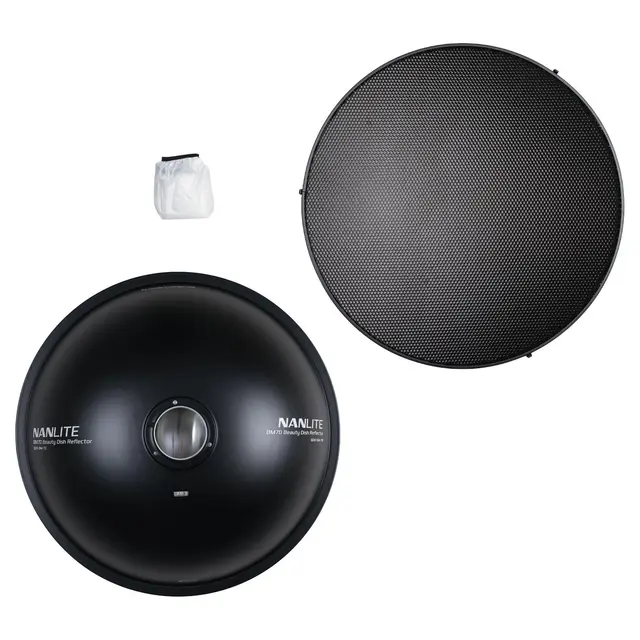 Nanlite Beauty Dish Reflector 70cm Metallreflektor med Grid. Bowens mount 