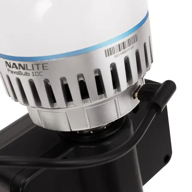 Nanlite NP-F Battery Adapter m/E27 sokke For PavoBulb 10C til NP-Fserie batterier 
