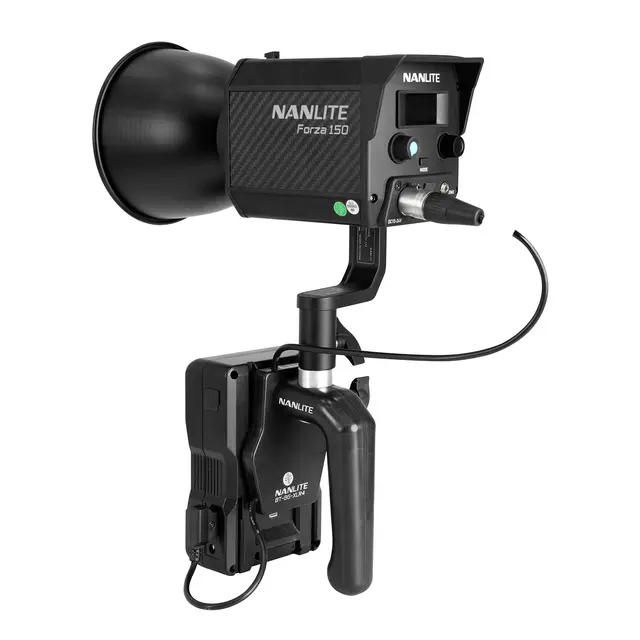 Nanlite V-Mount Battery Grip Med 4 Pin XLR Connector 