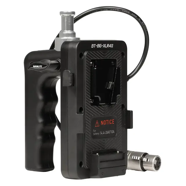 Nanlite V-Mount Battery Grip With 4-Pin XLR Connector 