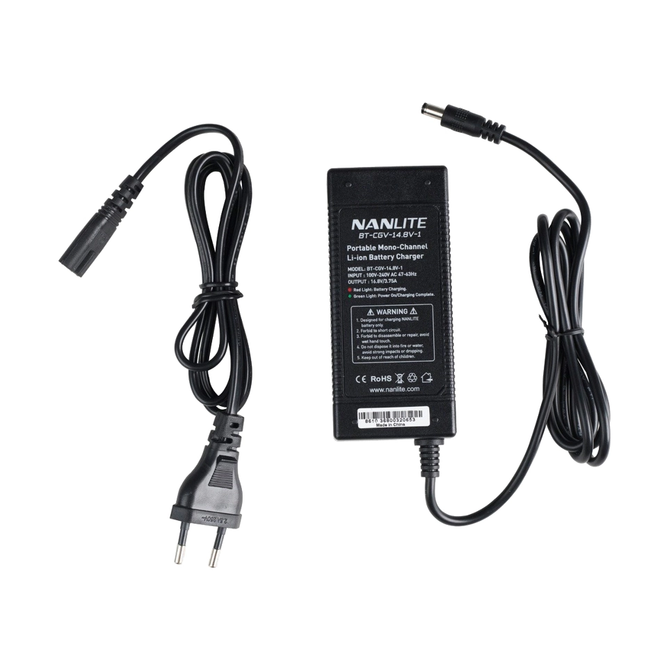 Nanlite Battery Charger V-Mount - D-Tap D-Tap lader Single 14.8V V-Lock Battery