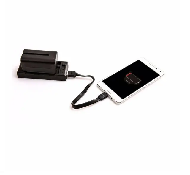 Nanlite CN-58 2-1 USB-lader NP-F USB-ladeadapter for Sony L-Serie batteri 