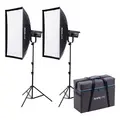 Nanlite FS-300B LED Bi-color 2-Light Kit 2700-6500K. LED lampe, str&#248;mdrevet