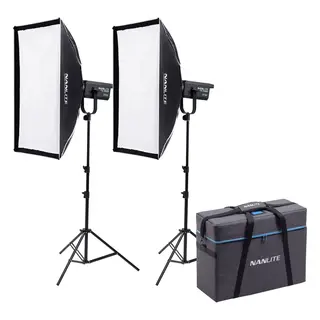 Nanlite FS-300B LED Bi-color 2-Light Kit 2700-6500K. LED lampe, str&#248;mdrevet