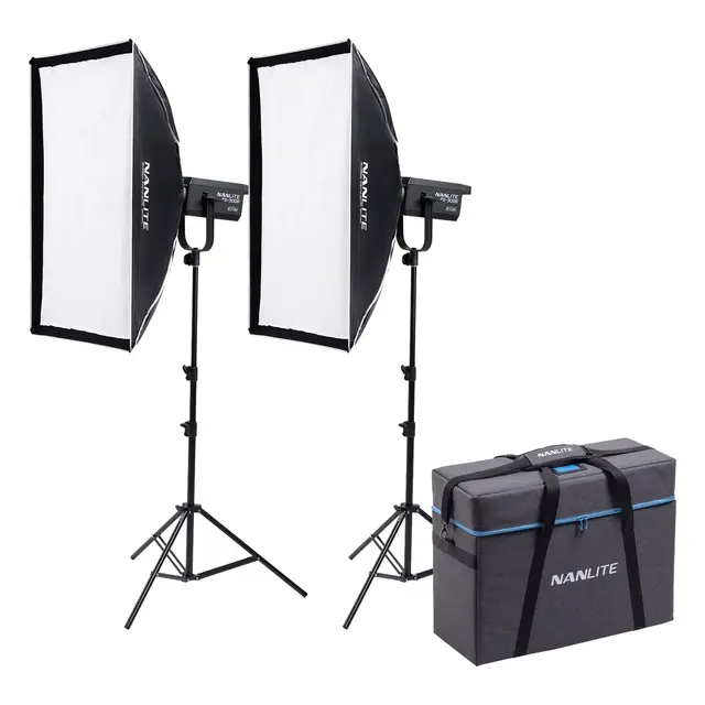 Nanlite FS-300B LED Bi-color 2-Light Kit 2700-6500K. LED lampe, strømdrevet 