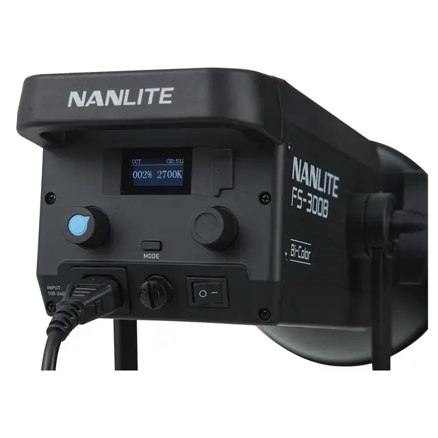 Nanlite FS-300B LED Bi-color Spot Light 2700-6500K. LED lampe, strømdrevet, 350W 