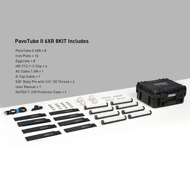 Nanlite PavoTube II 6XR 8-Light Kit Med ladekoffert 