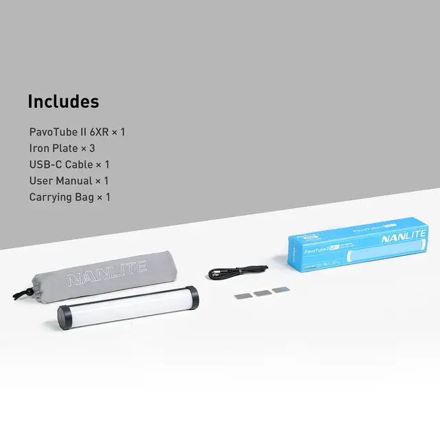 Nanlite PavoTube II 6XR LED RGBWW Pixel Tube Light 