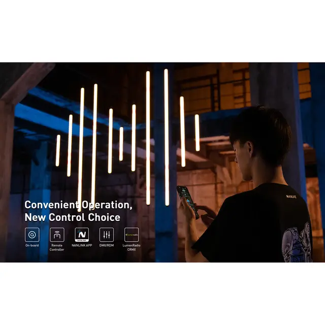 Nanlite PavoTube II 60XR 2-Light Kit-S 220cm 2x LED tubelys med internt batteri 