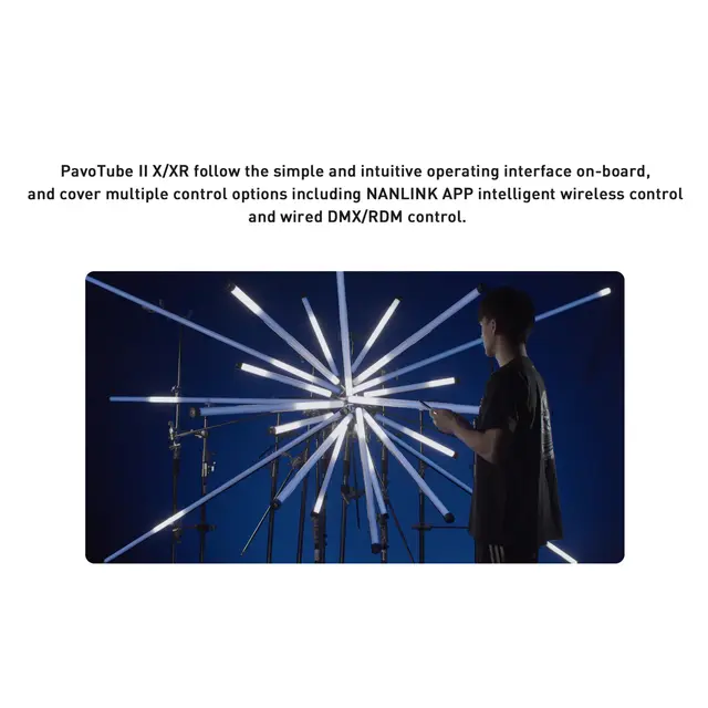 Nanlite PavoTube II 60XR 2-Light Kit-S 220cm 2x LED tubelys med internt batteri 