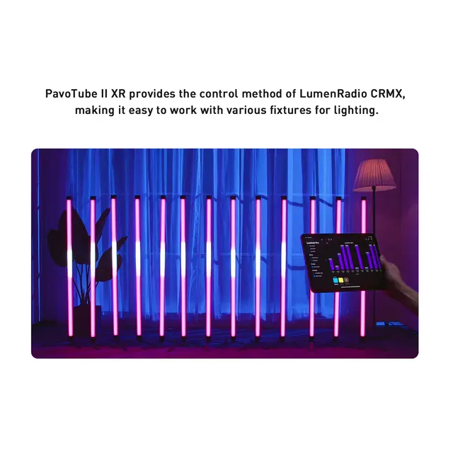 Nanlite PavoTube II 60XR 2-Light Kit-S 220cm 2x LED tubelys med internt batteri 