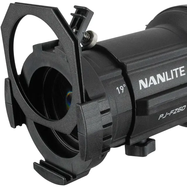 Nanlite Forza Projector FM-Mount 19° Len Skap lysmønster. Levert med 19° objektiv 