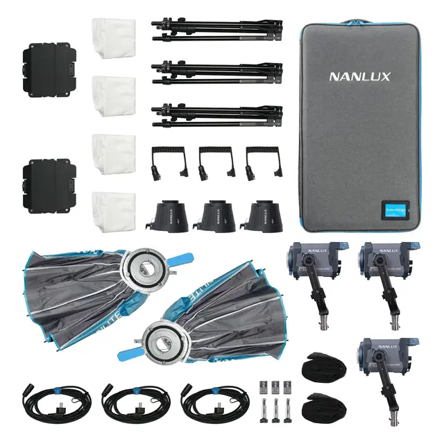 Nanlux Evoke 150C 3-Light Kit 150W. 1000-20000K. Trillekoffert 