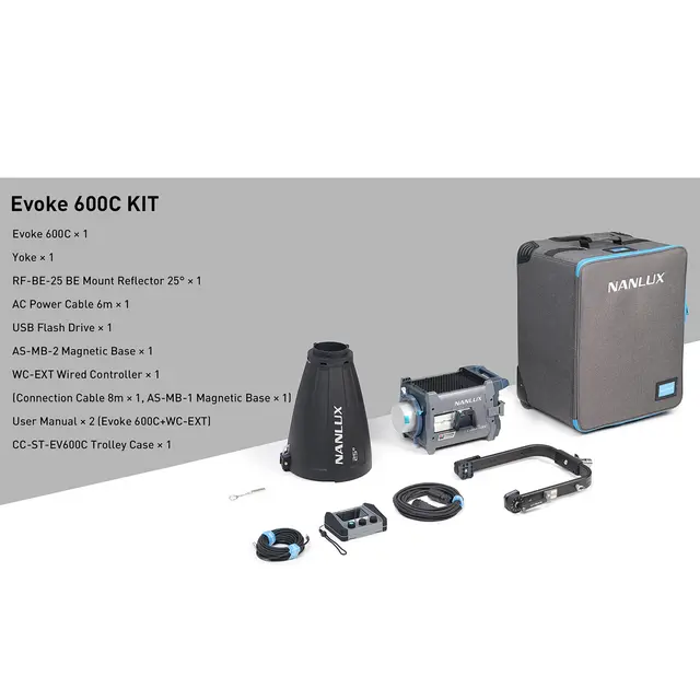 Nanlux Evoke 600C Full-Color Spot Light 600W. 1000-20 000K 