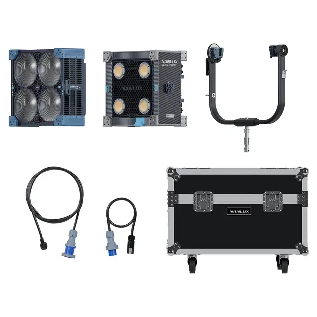 Nanlux Evoke Matrix 2500B Bi-color Multi-Source Spot Light Kit. Flight Case 