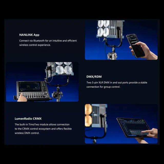 Nanlux Evoke Matrix 2500B Bi-color Multi-Source Spot Light Kit. Flight Case 