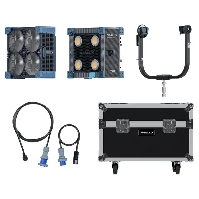 Nanlux Evoke Matrix 2500C Full-color Multi-Source Spot Light Kit. Flight Case 
