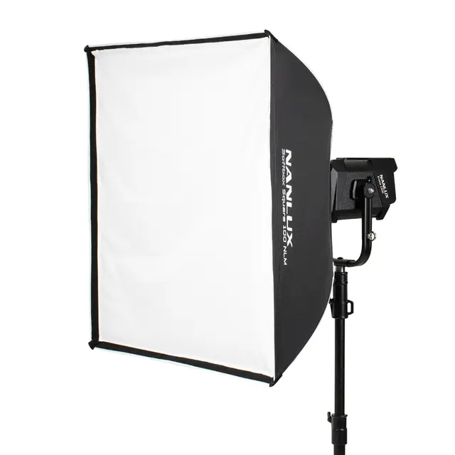 Nanlux Square Softbox 100cm w/eggcrate Med NLM mount med bikube 