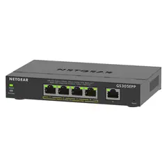 Netgear 5PT GE Plus Switch W/HI-PWR POE+ 5-Port Gigabit Ethernet High-Power PoE+