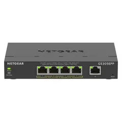 Netgear 5PT GE Plus Switch W/HI-PWR POE+ 5-Port Gigabit Ethernet High-Power PoE+