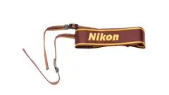 Nikon Nakkerem AN-6W Bred Skulderrem i burgunder/gul nylon