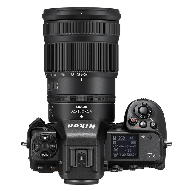 Nikon Z8 + Nikkor Z 24-120mm f/4 S 45MP stacked sensor. 8K/60p video 