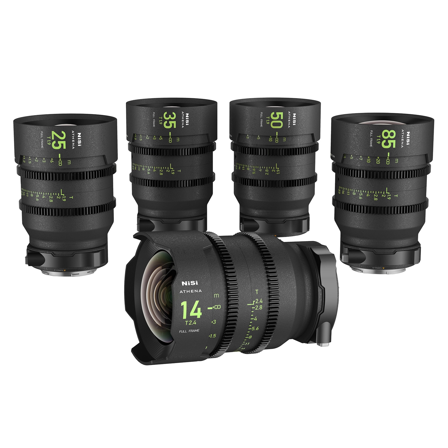 NiSi Athena Prime Cine Lens Set 5 E E-Mount 14-25-35-50-85mm, Filter & Case
