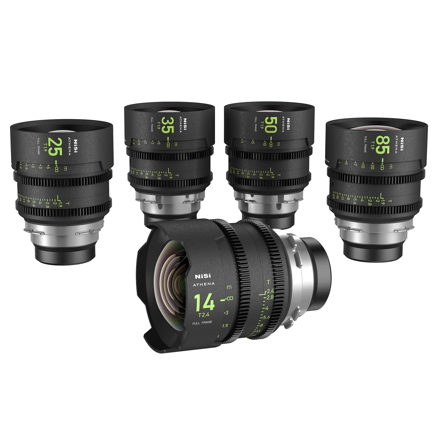 NiSi Athena Prime Cine Lens Set 5 PL-Mount 14-25-35-50-85mm Filter & Case