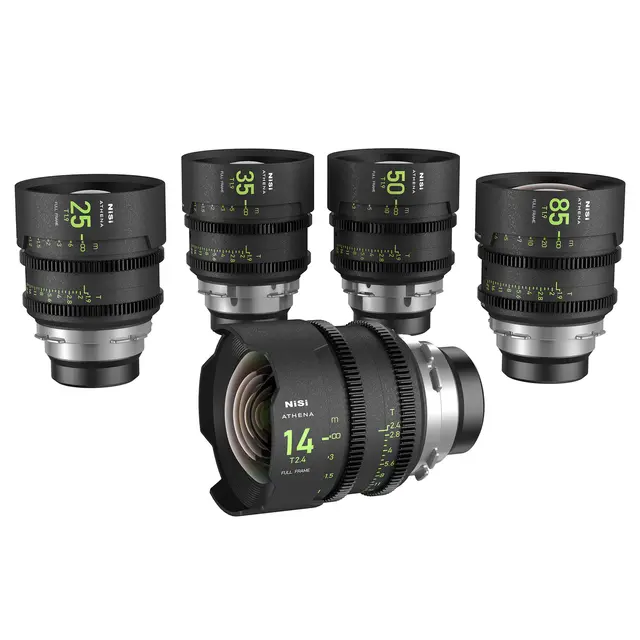 NiSi Cine Lens Set Athena Prime PL-Mount 14/25/35/50/85mm + Filter og Hardcase 