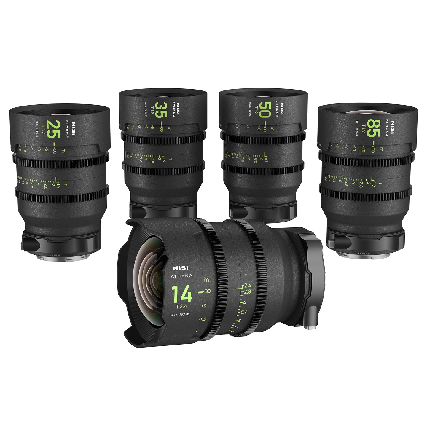 NiSi Athena Prime Cine Lens Set 5 RF RF-Mount 14-25-35-50-85mm, Filter & Case