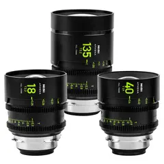 NiSi Athena Cine Lens Set Prime PL-Mount 18/40/135mm, T2.2/1.9 + Hardcase