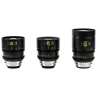 NiSi Athena Cine Lens Set Prime E-Mount 18/40/135mm, T2.2/1.9 + Hardcase