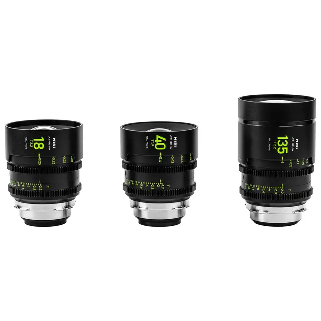 NiSi Athena Cine Lens Set Prime PL-Mount 18/40/135mm, T2.2/1.9 + Hardcase 