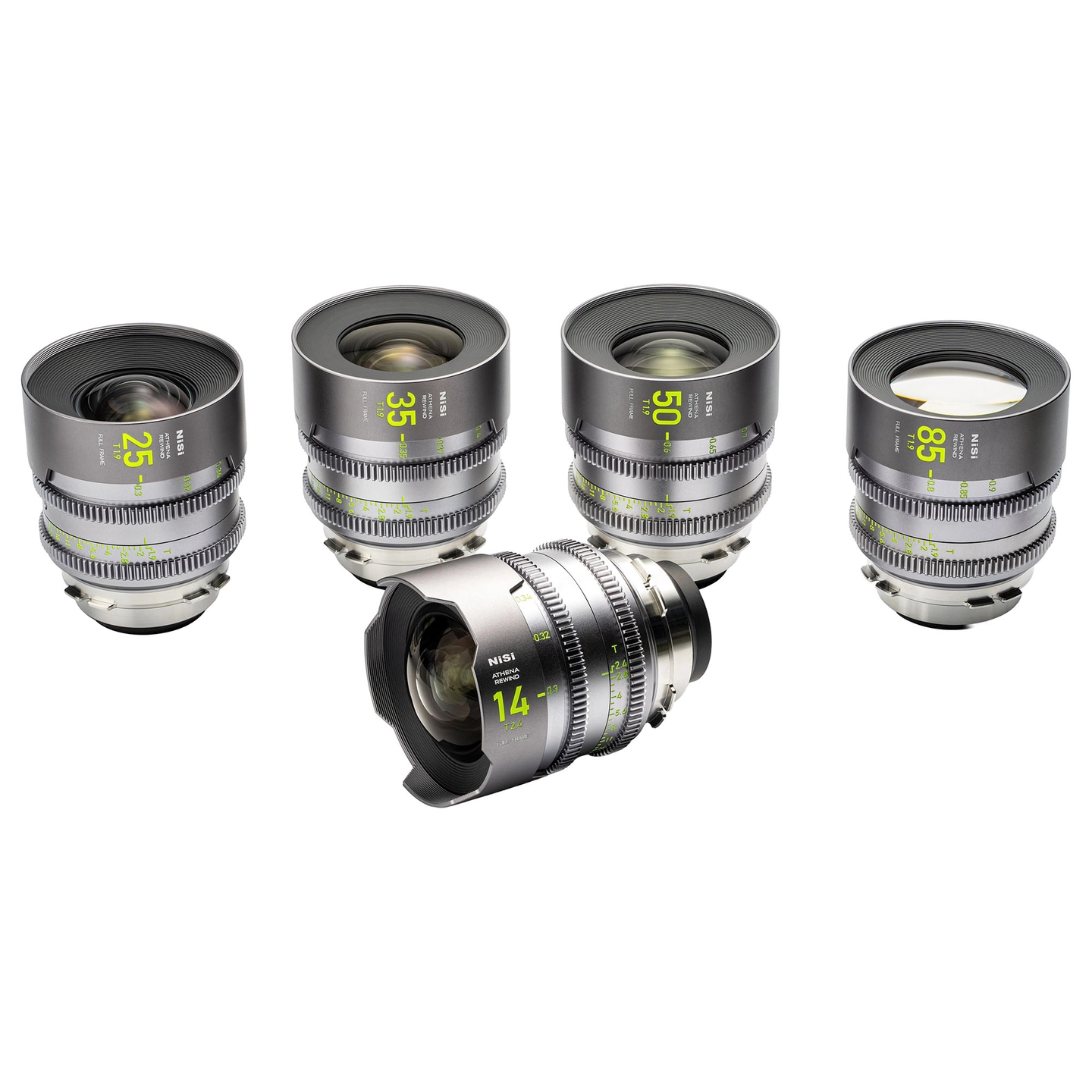 NiSi Athena Prime Rewind Cine 5-Lens Set PL-Mount 14-25-35-50-85mm