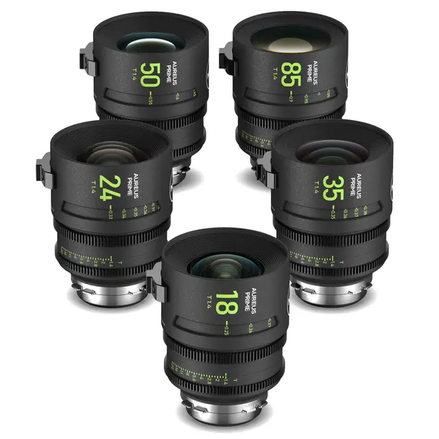 NiSi Aureus Prime 5-Lens Set Cine Lens. PL-Mount 