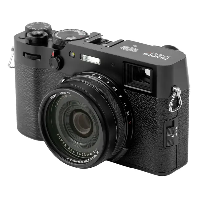 NiSi JetMag Pro Lens Hood, UV-Filter And Cap for Fuji X100 Series Black 