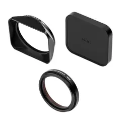 NiSi Lens Hood, UV-Filter & Cap For Fujifilm X100 Series. Black