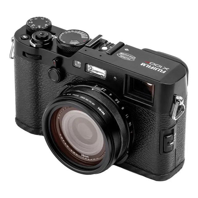 NiSi Lens Hood, UV-Filter & Cap For Fujifilm X100 Series. Black 
