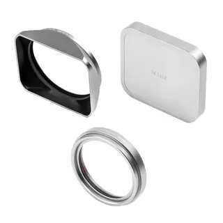 NiSi Lens Hood, UV-Filter &amp; Cap For Fujifilm X100 Series. Silver