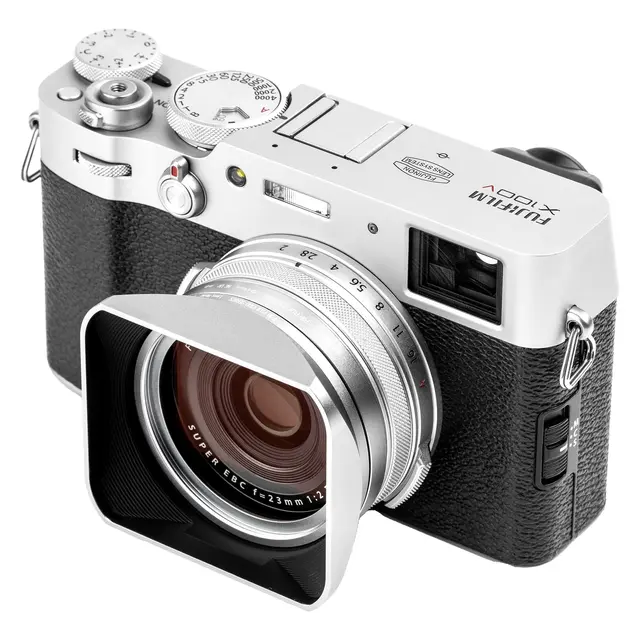 NiSi Lens Hood, UV-Filter & Cap For Fujifilm X100 Series. Silver 