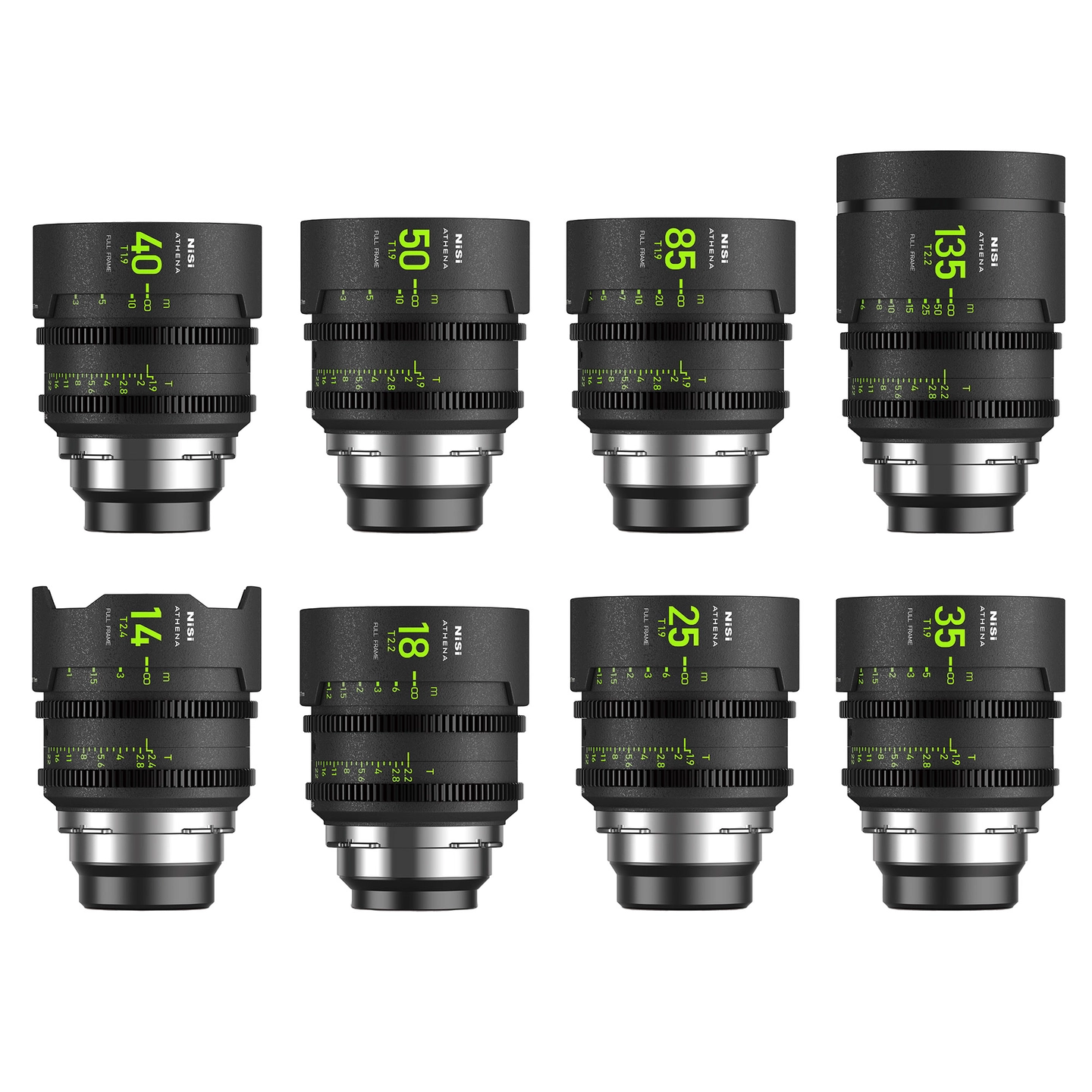 NiSi Athena Prime Cine Lens Set 8x PL Mount 14-18-25-35-50-85-135mm