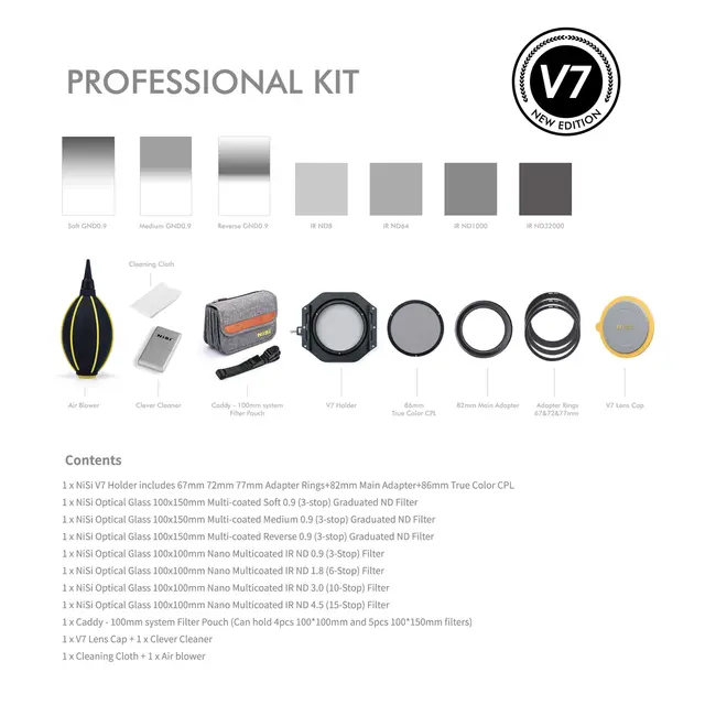 NiSi Professional Kit V7 100mm 100mm Filter 