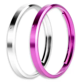 NiSi Ring Caps For Ricoh GR IIIx Rose Red &amp; Silver