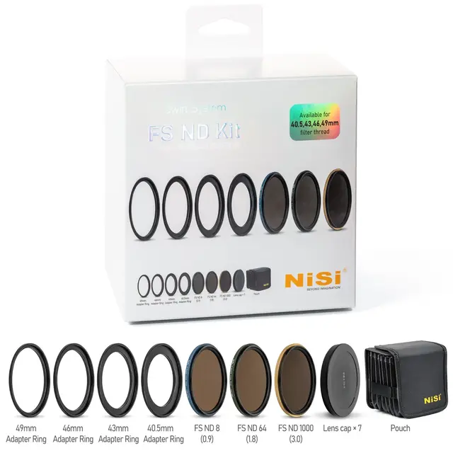 NiSi Filter Swift System FS ND Kit 40.5, 43, 46 og 49mm (8+64+1000) 